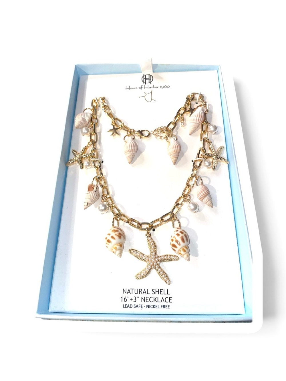 House of Harlow 1960 natural shell necklace NWT